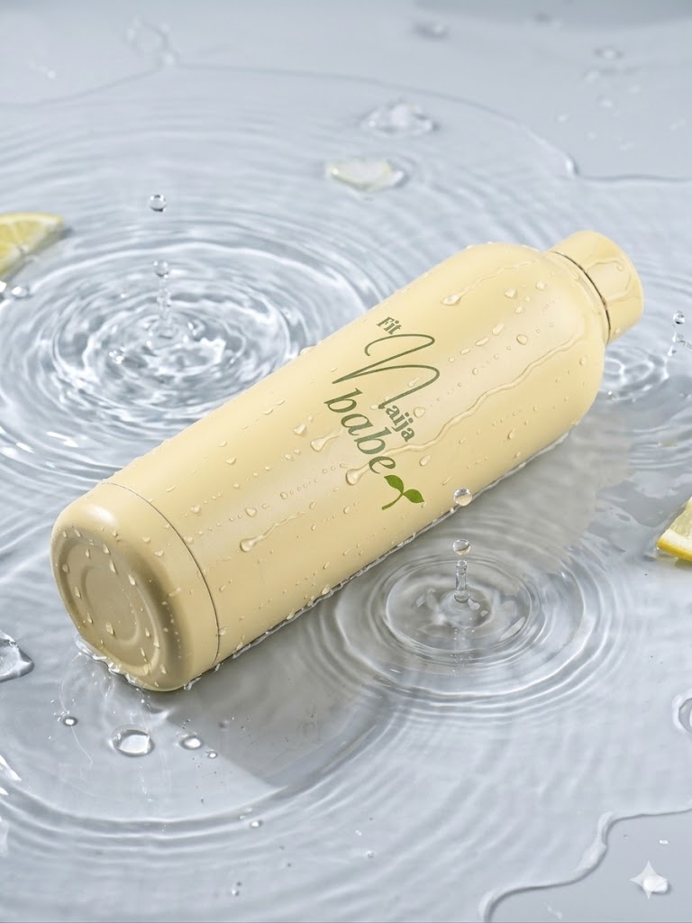 The Fit Naija Babe bottle 1L- Butter Yellow